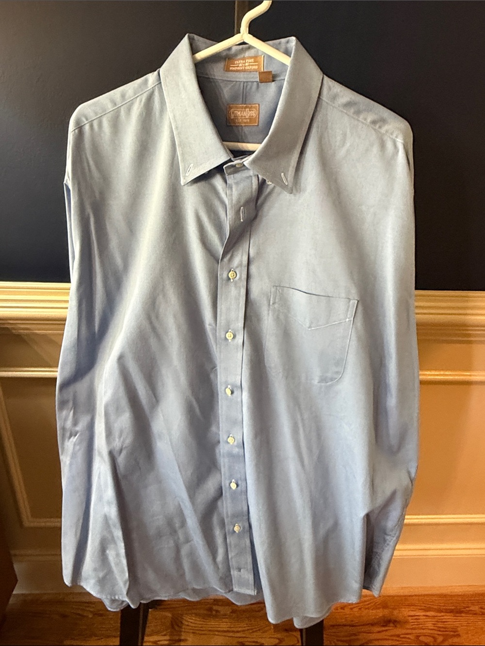 Gitman Brothers Light Blue Men's Dress Shirt with Point Collar